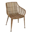 Fauteuil en rotin naturel : Structure en fer forgé, Aucun assemblage, Entretien par époussetage à sec, Usage adulte