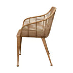 Fauteuil en rotin naturel : Structure en fer forgé, Aucun assemblage, Entretien par époussetage à sec, Usage adulte