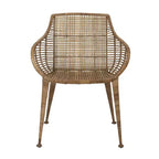 Fauteuil en rotin naturel : Structure en fer forgé, Aucun assemblage, Entretien par époussetage à sec, Usage adulte