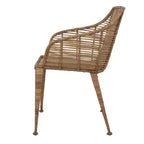 Fauteuil en rotin naturel : Structure en fer forgé, Aucun assemblage, Entretien par époussetage à sec, Usage adulte