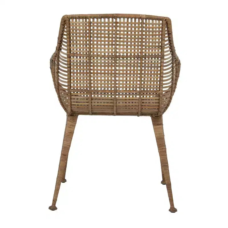 Fauteuil en rotin naturel : Structure en fer forgé, Aucun assemblage, Entretien par époussetage à sec, Usage adulte