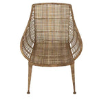 Fauteuil en rotin naturel : Structure en fer forgé, Aucun assemblage, Entretien par époussetage à sec, Usage adulte