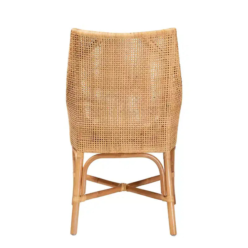 Chaise de salle à manger Bella en rotin naturel bohème moderne