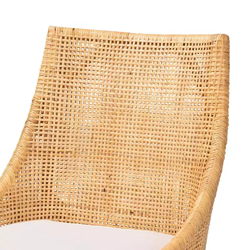 Chaise de salle à manger Bella en rotin naturel bohème moderne