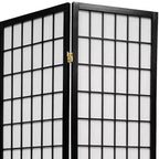 Paravent Shoji 6 pans à motif croisé 183 cm