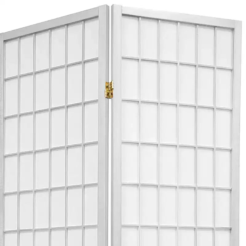 Paravent Shoji 6 pans à motif croisé 183 cm