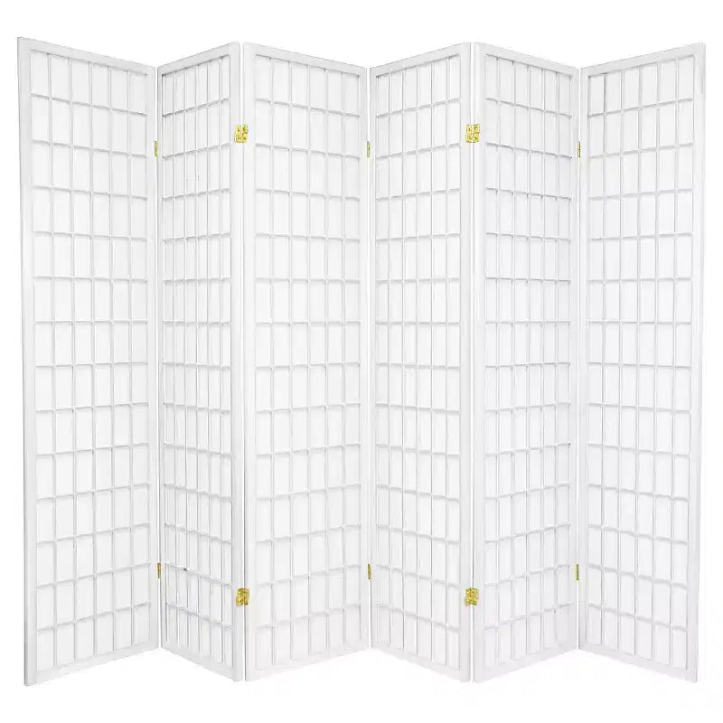 Paravent Shoji 6 pans à motif croisé 183 cm