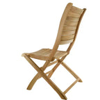Chaise pliante de patio d'extérieur en teck naturel nordique - Beige