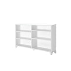 Bibliothèque classique à 6 étagères, bibliothèque en bois massif pour chambre d'enfant/salle de jeux