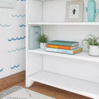 Bibliothèque classique à 6 étagères, bibliothèque en bois massif pour chambre d'enfant/salle de jeux
