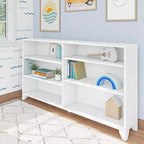 Bibliothèque classique à 6 étagères, bibliothèque en bois massif pour chambre d'enfant/salle de jeux