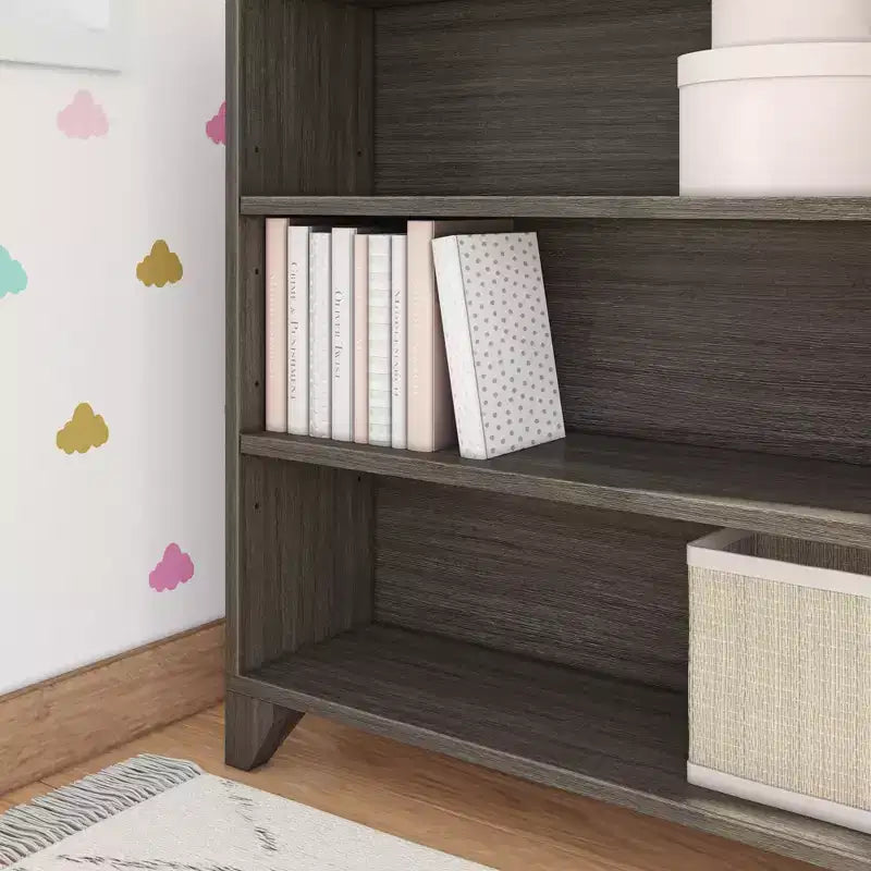 Bibliothèque classique à 6 étagères, bibliothèque en bois massif pour chambre d'enfant/salle de jeux