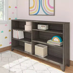 Bibliothèque classique à 6 étagères, bibliothèque en bois massif pour chambre d'enfant/salle de jeux