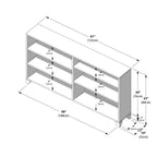 Bibliothèque classique à 6 étagères, bibliothèque en bois massif pour chambre d'enfant/salle de jeux