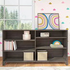 Bibliothèque classique à 6 étagères, bibliothèque en bois massif pour chambre d'enfant/salle de jeux