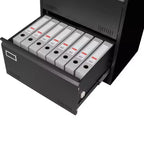 Armoire de classement latérale à 3 tiroirs, armoire de classement métallique verrouillable avec serrure pour dossiers de format légal/lettre/A4/F4, classeur verrouillable avec fonction anti-basculement