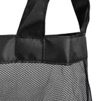 Panier à linge élégant avec deux sacs en maille et couvercle, Noir