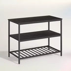 Kitchen Island with 3 Shelves, Island Table, 47.2 Inches Width Kitchen Shelf with Large Worktop, Stable Steel Structure, Industrial, Easy to Assemble