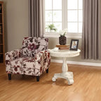 Rene White Round Wood Pedestal Side Table