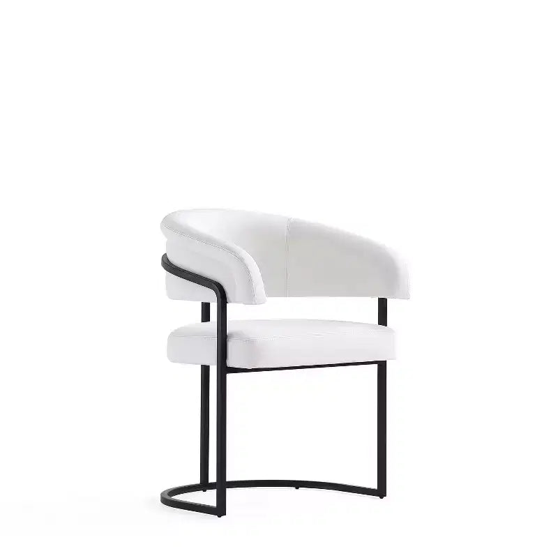 Chaise de salle à manger moderne Manhattan Comfort Augusta en similicuir